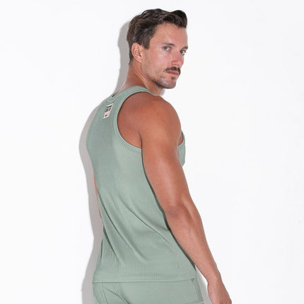 Code 22 Reflex 9741 ribbed slim-fit  mens tank top green www.egoistunderwear.com Egoist Chicago
