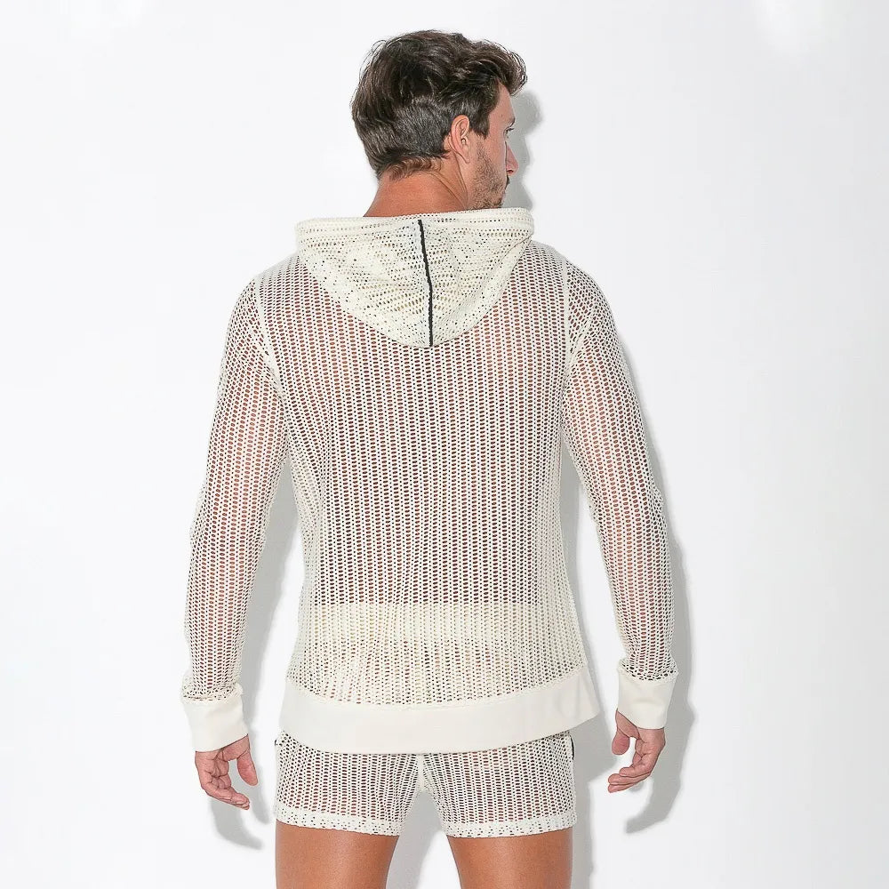 Code 22 Crochet hoodie 9626 off-white