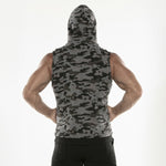 Code 22 sleeveless hoodie 9715 camouflage grey