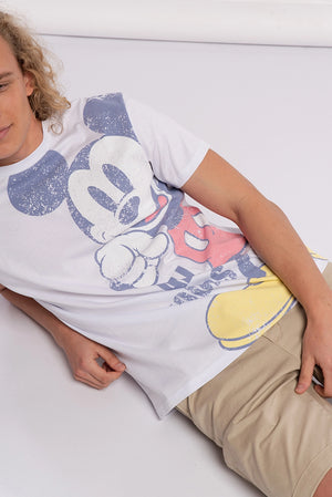 SMF Mickey relaxed fit cotton t-shirt white