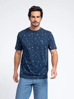 SMF Summer slim fit cotton t-shirt navy