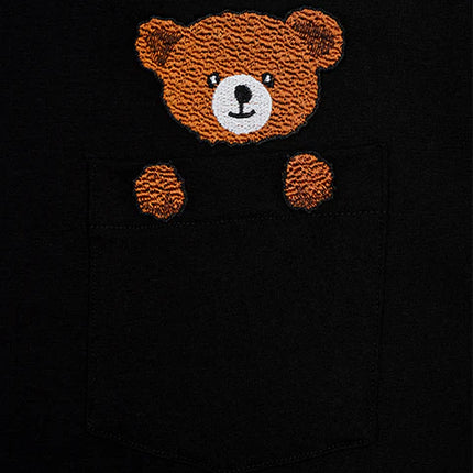 Eight X Little Friend textured graphic t-shirt black