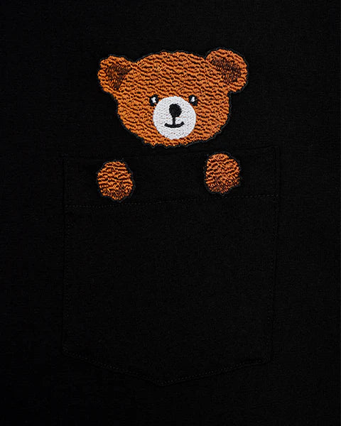 Eight X Little Friend textured graphic t-shirt black