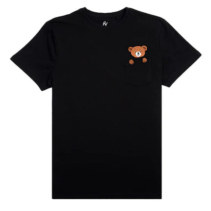 Eight X Little Friend textured graphic t-shirt black