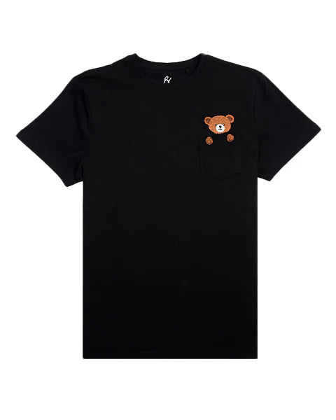 Eight X Little Friend textured graphic t-shirt black