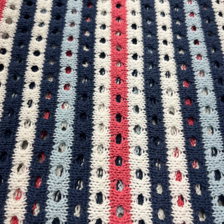 SoulStar Sub Open Knit Shirt - Blue Stripe