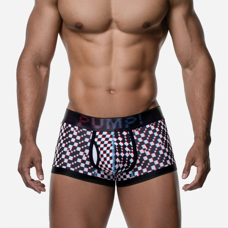 PUMP! Glitch boxer checkered