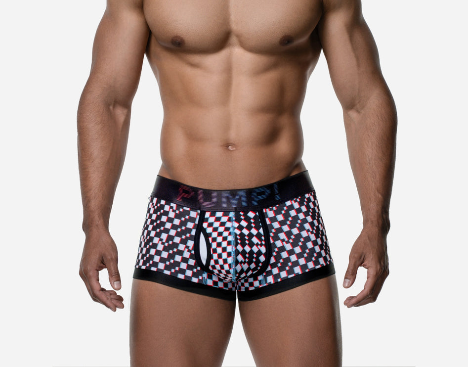 PUMP! Glitch boxer checkered