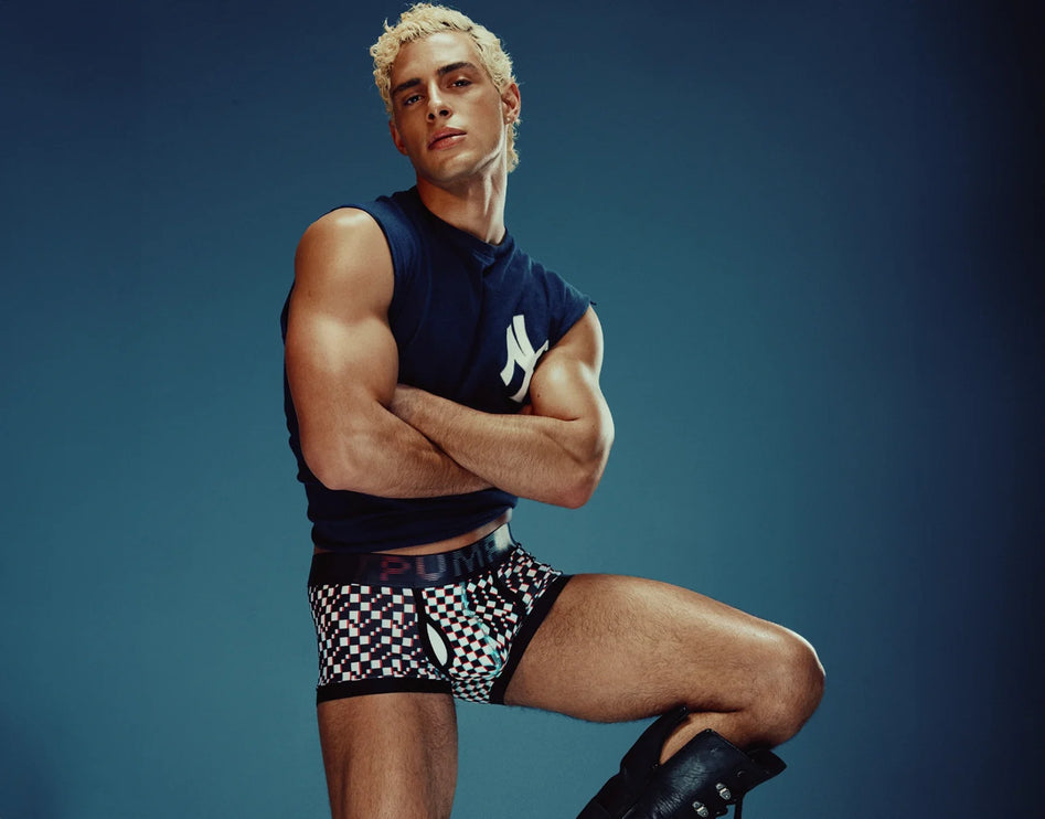 PUMP! Glitch boxer checkered