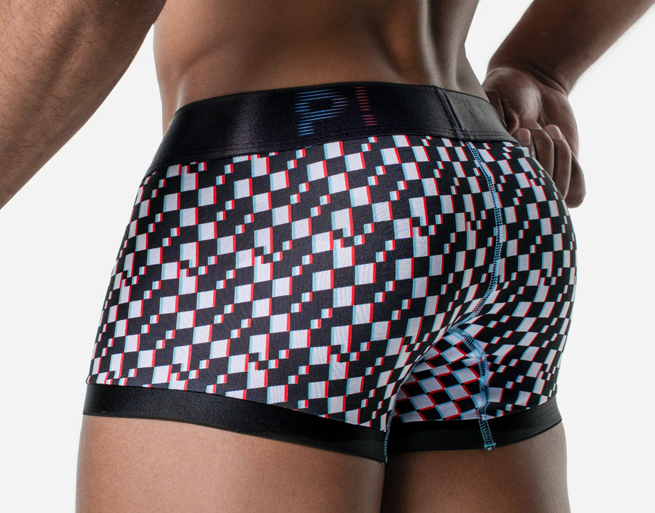 PUMP! Glitch boxer checkered