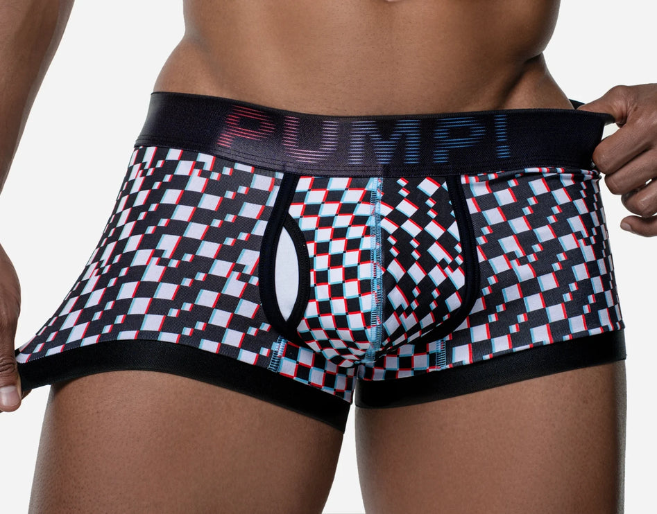 PUMP! Glitch boxer checkered