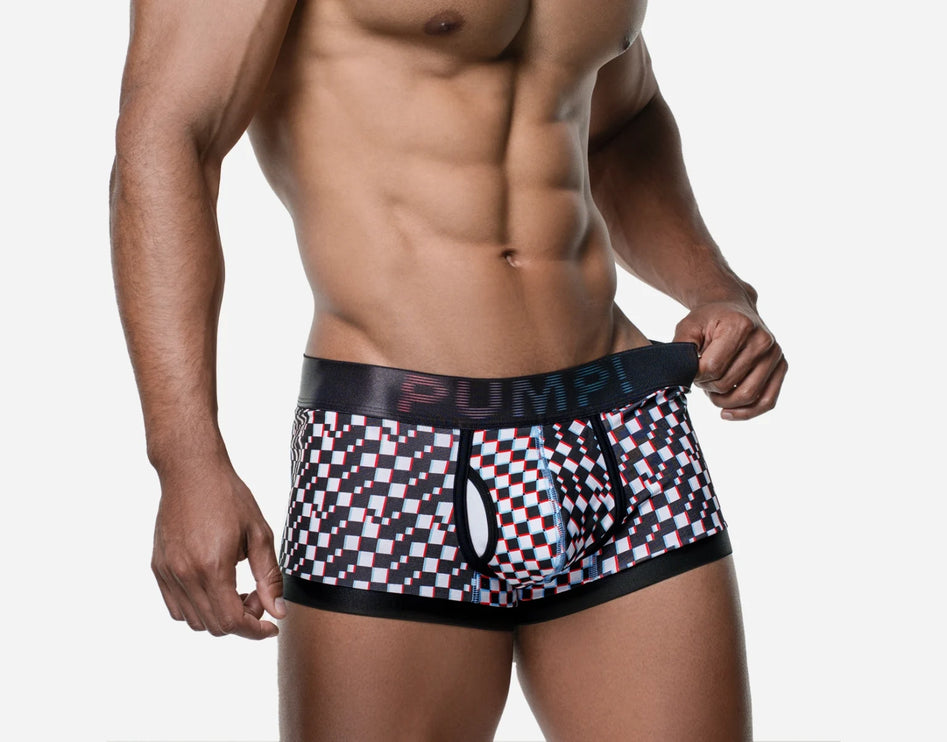 PUMP! Glitch boxer checkered