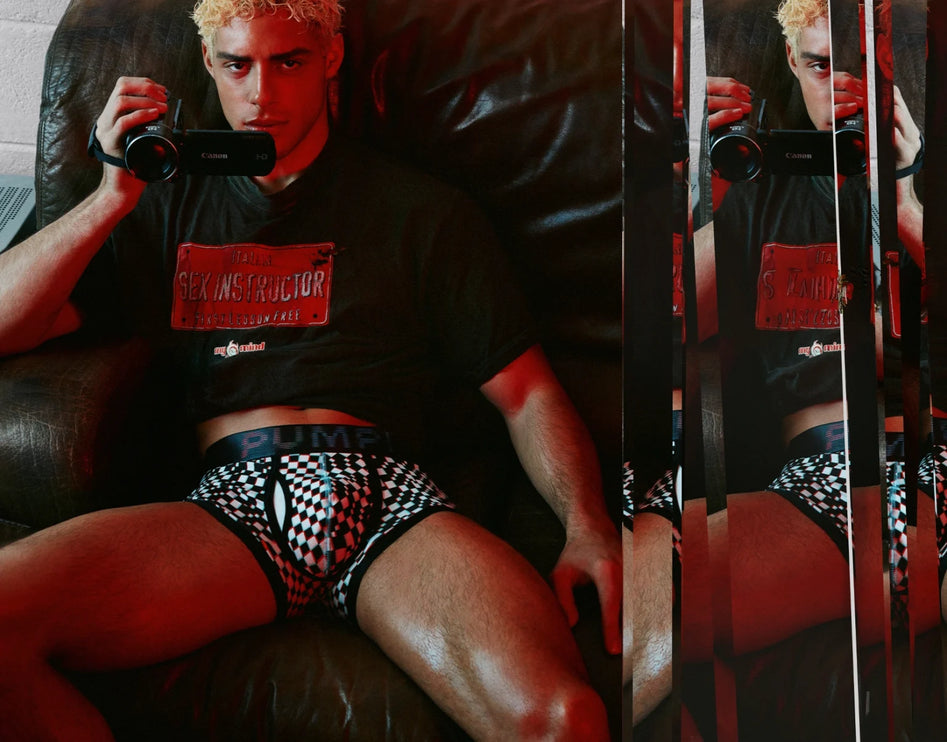 PUMP! Glitch boxer checkered