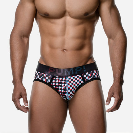 PUMP! Glitch brief checkered
