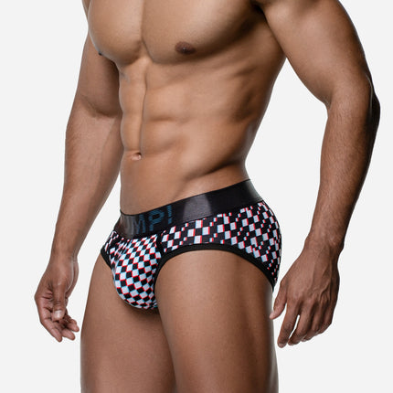 PUMP! Glitch brief checkered