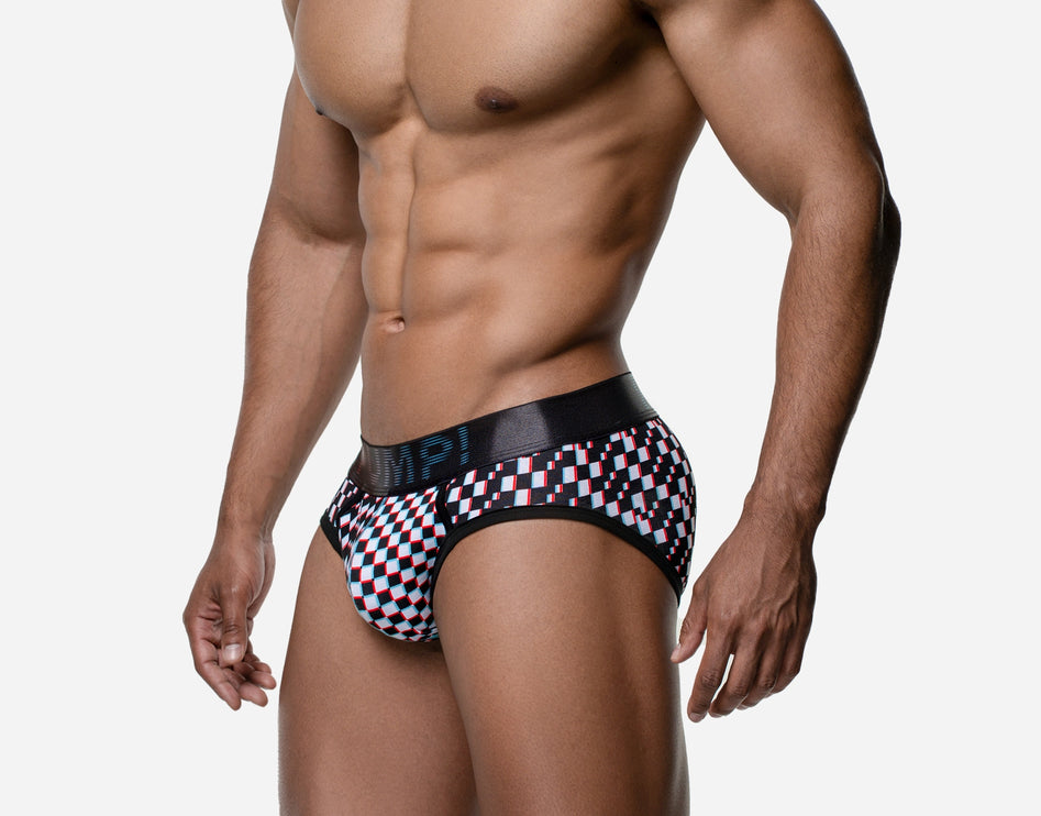 PUMP! Glitch brief checkered