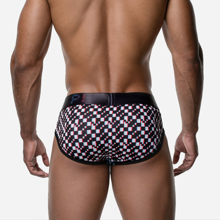 PUMP! Glitch brief checkered