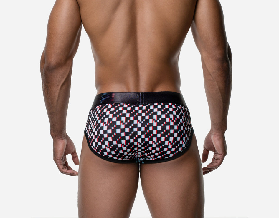 PUMP! Glitch brief checkered