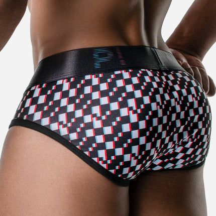 PUMP! Glitch brief checkered