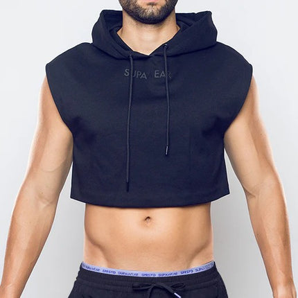 Supawear Cropped Hoodie black