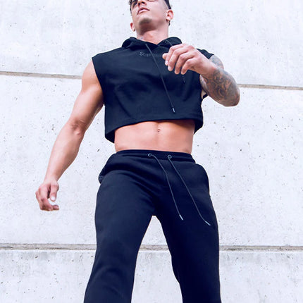 Supawear Cropped Hoodie black