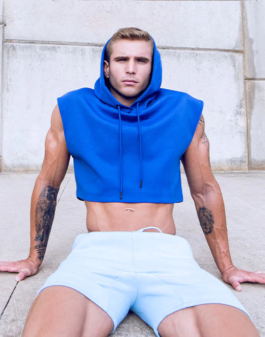 Supawear cropped hoodie blue