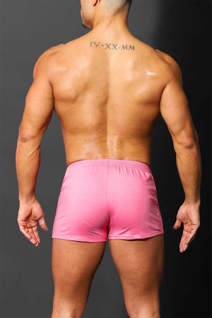 JJ Malibu Varsity 2" short w/zipper pocket bubblegum pink