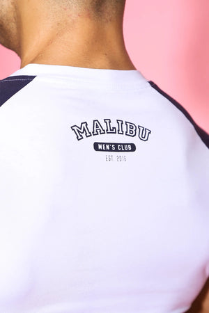 JJ Malibu Zaddy slim-fit crop top white/black