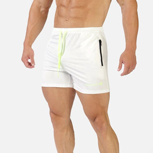 Jed North Agile 4" gym short w/zipper pockets white