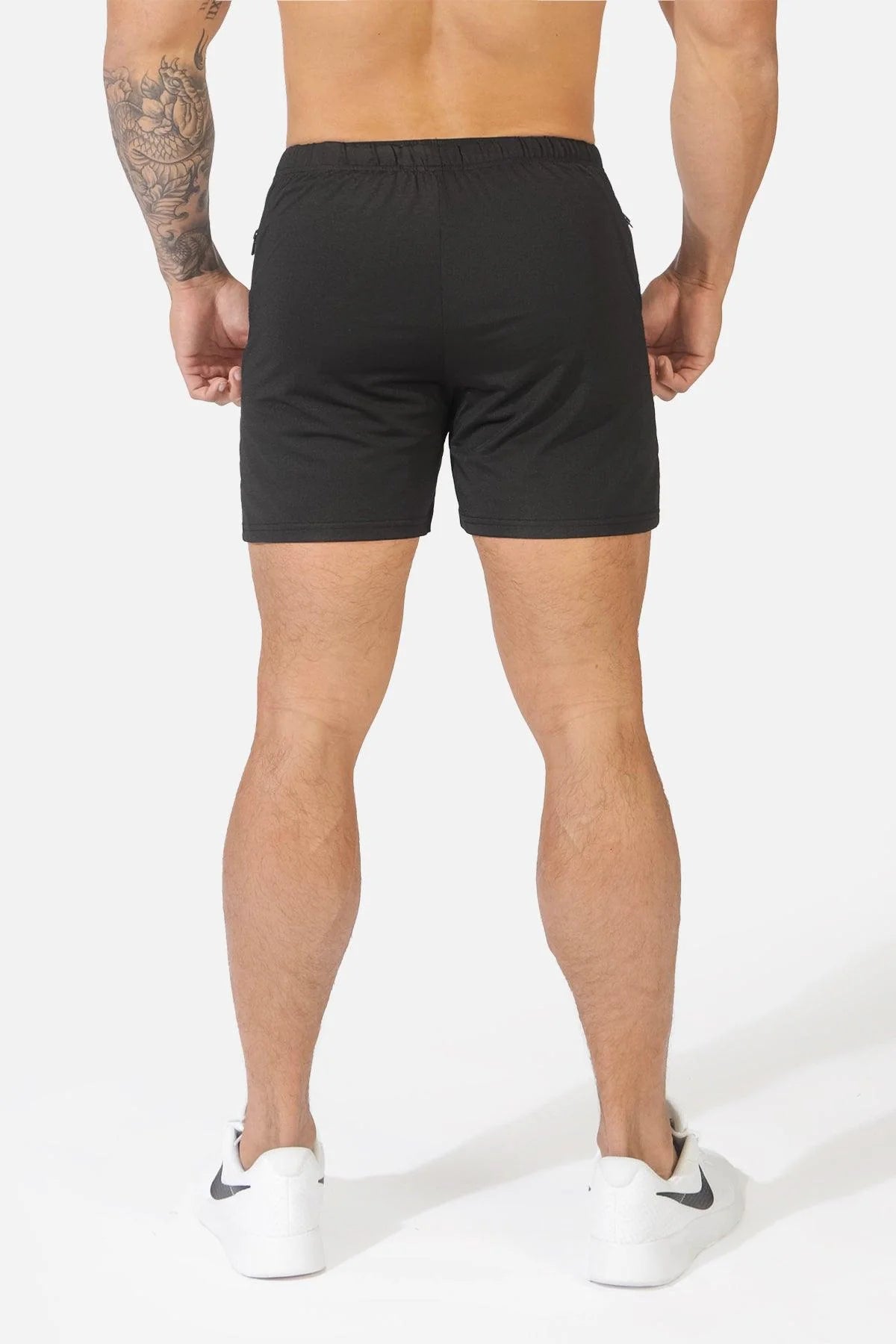 Jed North Agile 4" gym short w/zipper pockets black