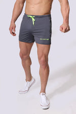 Jed North Agile 4" gym short w/zipper pockets grey