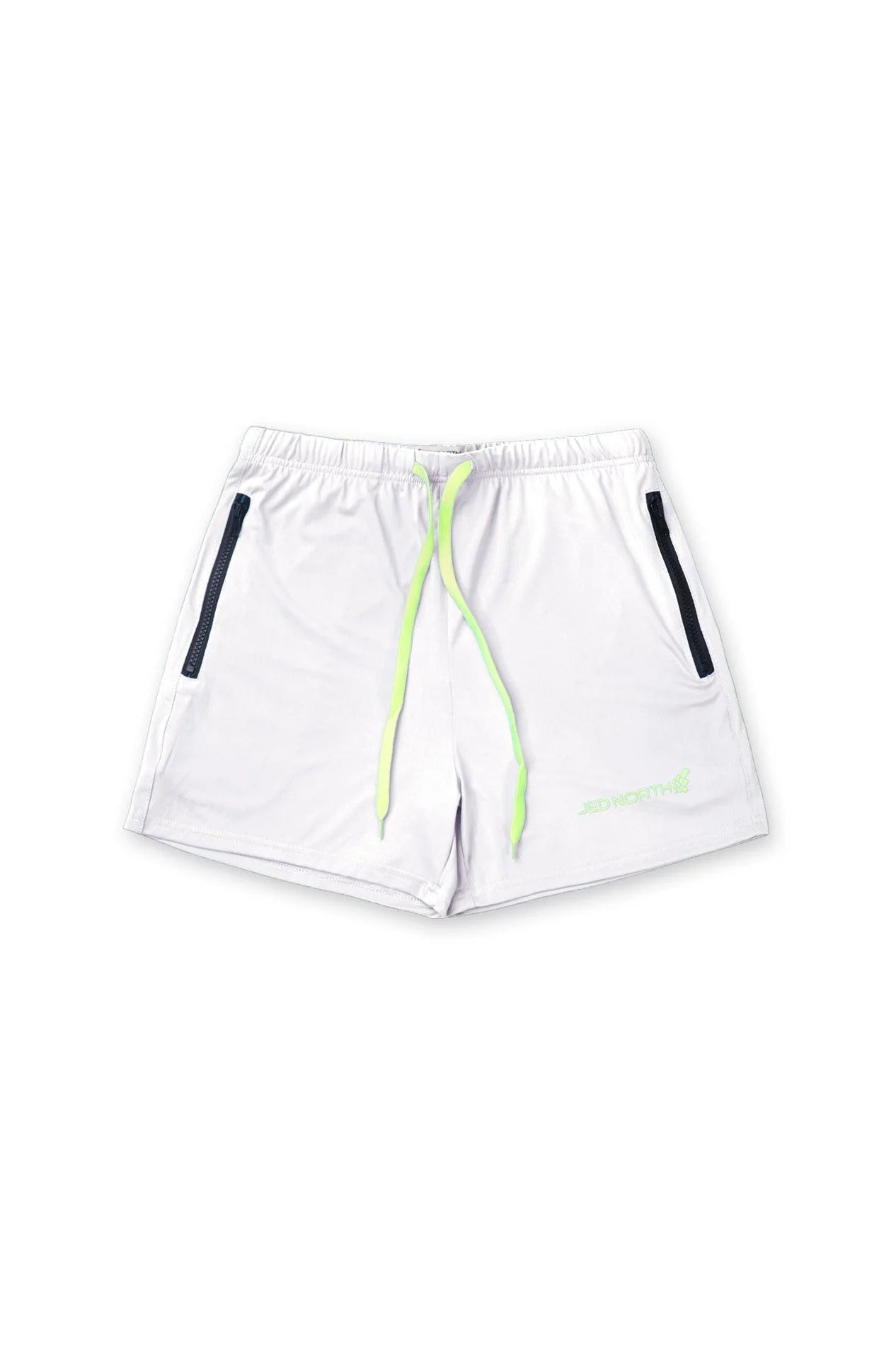 Jed North Agile 4" gym short w/zipper pockets white