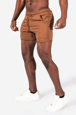 Jed North Motion 5" sweat short brown