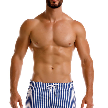 JOR Pop 2" mens sexy mini swim short navy striped Egoist Chicago www.egoistunderwear.com