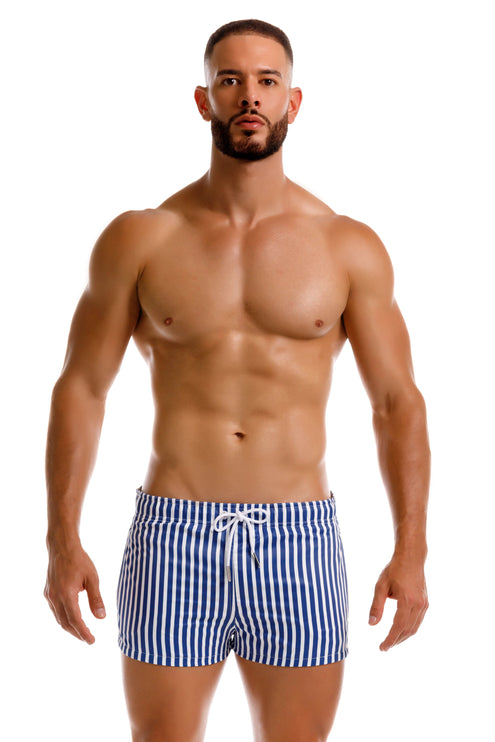 JOR Pop 2" mens sexy mini swim short navy striped Egoist Chicago www.egoistunderwear.com