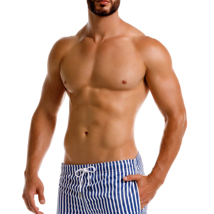 JOR Pop 2" mens sexy mini swim short navy striped Egoist Chicago www.egoistunderwear.com