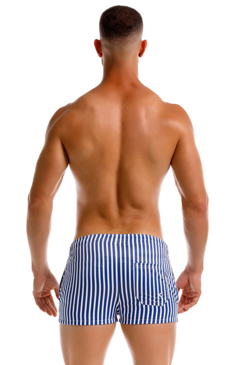 JOR Pop 2" mens sexy mini swim short navy striped Egoist Chicago www.egoistunderwear.com