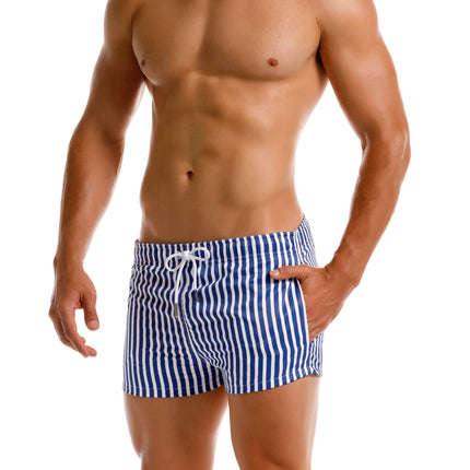 JOR Pop 2" mens sexy mini swim short navy striped Egoist Chicago www.egoistunderwear.com