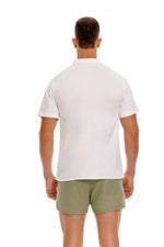 JOR Qatar short sleeve linen shirt white