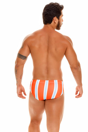 JOR Portofino swim brief orange striped
