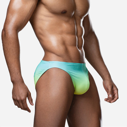 PUMP! Lagoon Knotty Swim Brief - Green/Yellow