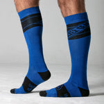 Locker Gear LK1101 knee-high socks blue