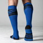 Locker Gear LK1101 knee-high socks blue