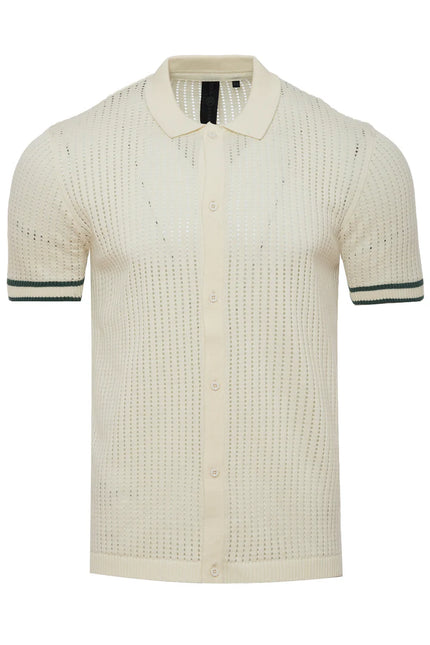 SoulStar Nook Open Knit Shirt - Ecru