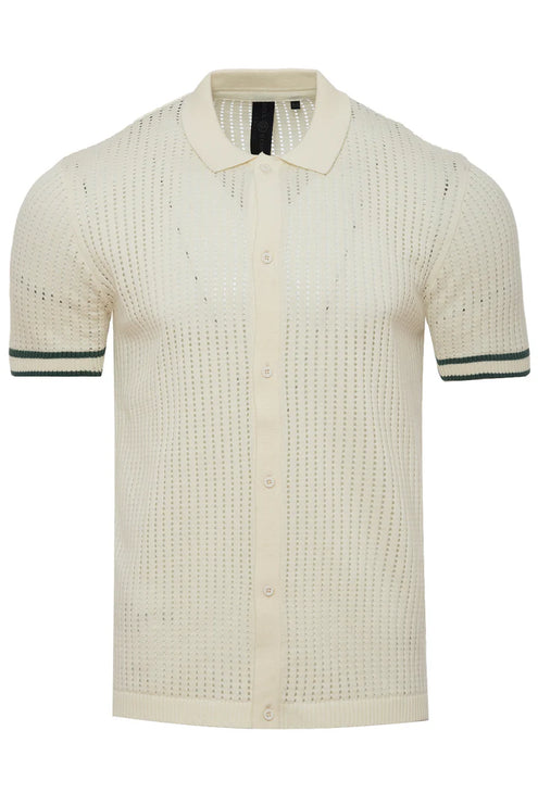 SoulStar Nook Open Knit Shirt - Ecru