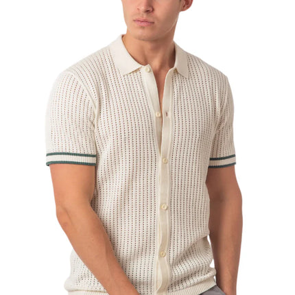 SoulStar Nook Open Knit Shirt - Ecru