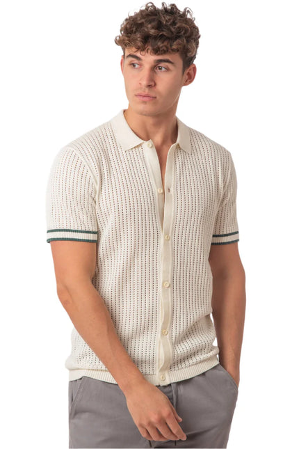 SoulStar Nook Open Knit Shirt - Ecru