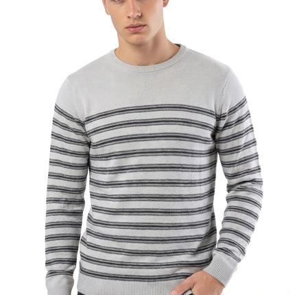 SoulStar Starboard Crew Neck Sweater - Light Grey
