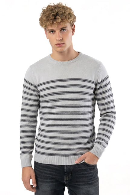 SoulStar Starboard Crew Neck Sweater - Light Grey