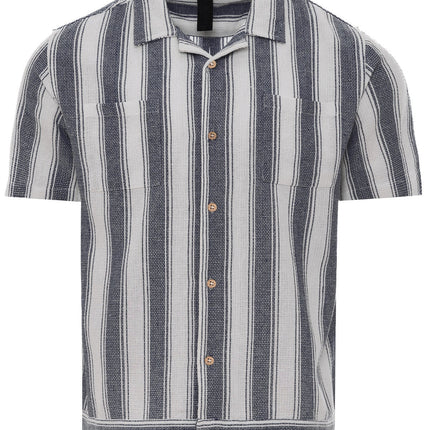 SoulStar Doheny Slim-Fit Shirt - White/Navy Stripe